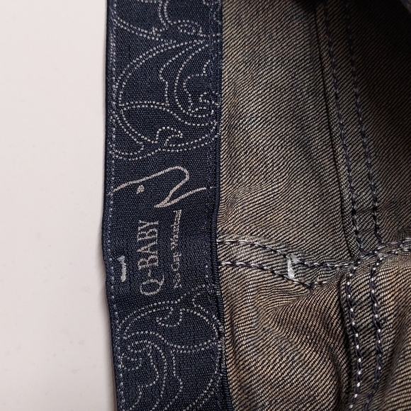 Q-BABY No Gap EMBELLISHED Size  Riding JEANS Dark Wash STRETCH Wrangler 9/10 - Picture 9 of 12